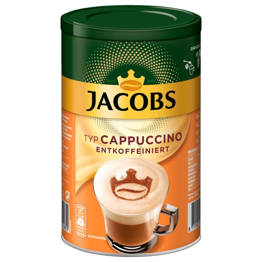 Jacobs Cappuccino entkoffeiniert, Kaffeespezialitäten 220g