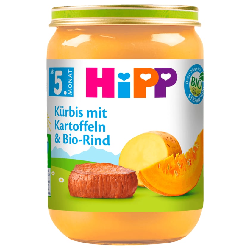 Hipp Kürbis mit Kartoffeln & Bio-Rind 190g