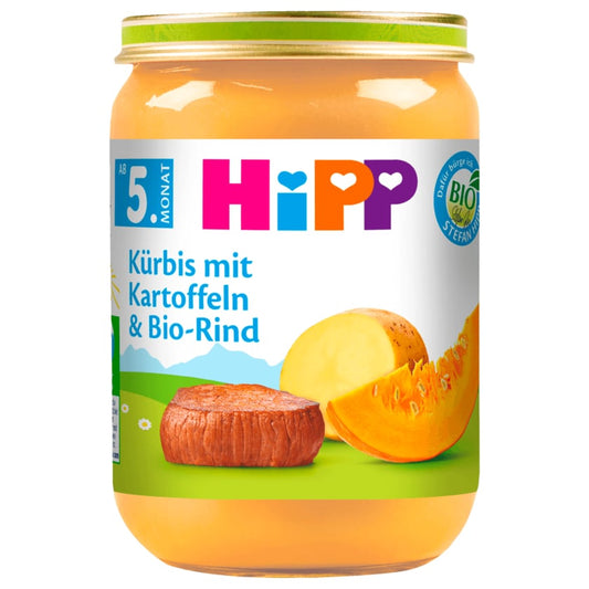 Hipp Kürbis mit Kartoffeln & Bio-Rind 190g