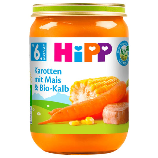 Hipp Karotten mit Mais & Bio-Kalb 190g