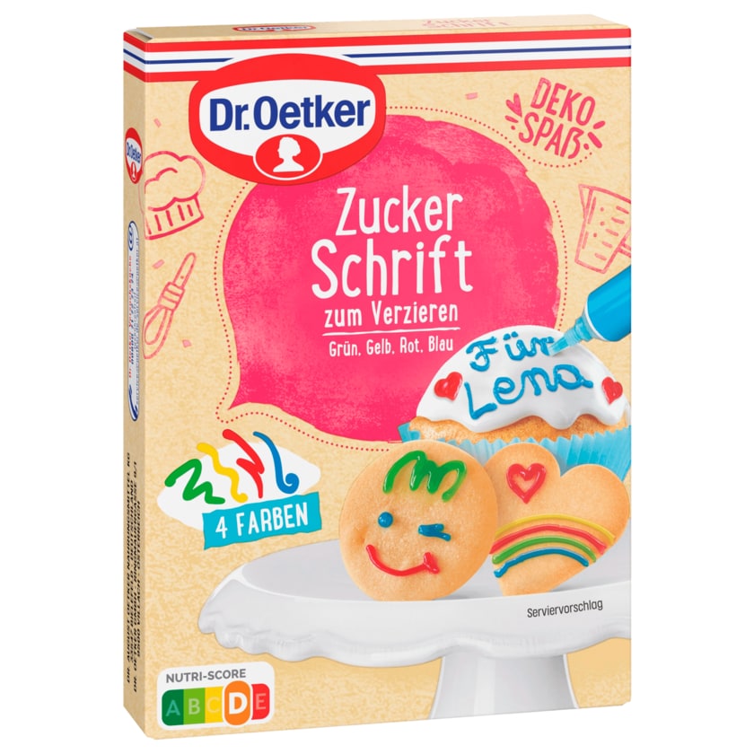 Dr. Oetker Zuckerschrift 4 Farben 100g