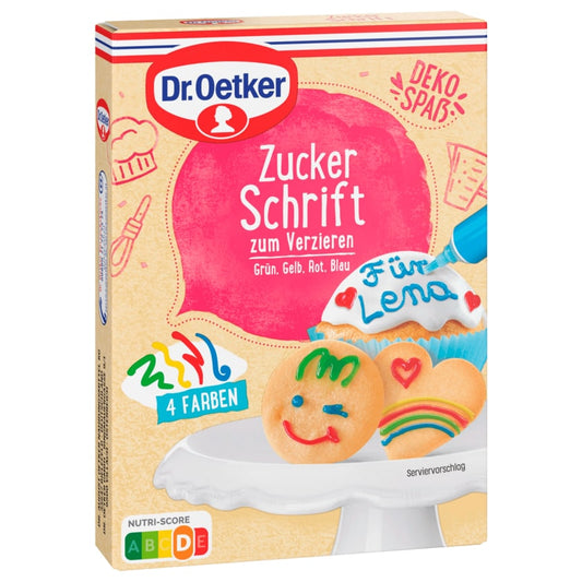 Dr. Oetker Zuckerschrift 4 Farben 100g