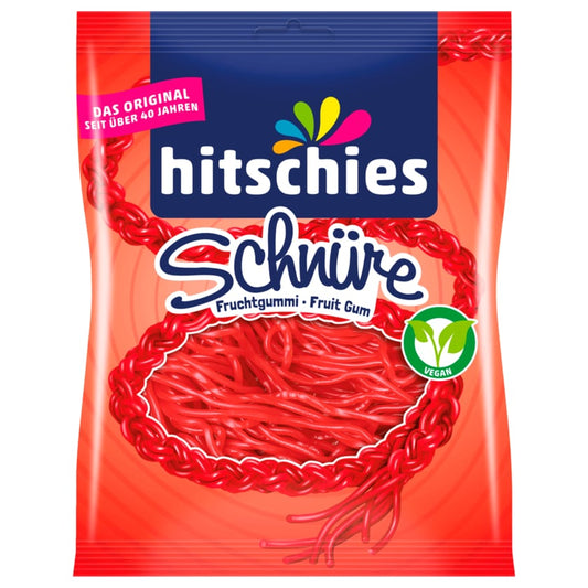 Hitschler Fruchtgummi-Schnüre mit Erdbeer-Geschmack 125g