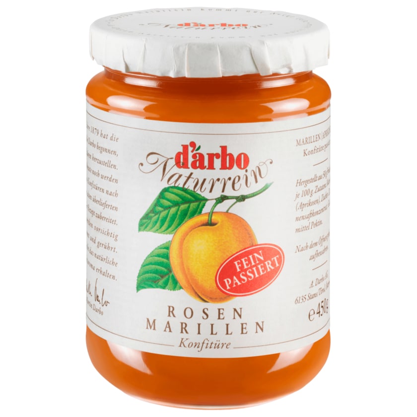 D'arbo Naturrein Rosenmarillen Konfitüre 450g