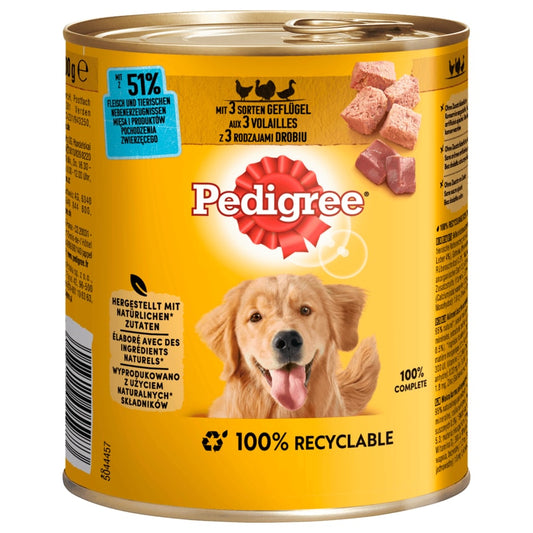 Pedigree Dose 3 Sorten Geflügel Classic 800g