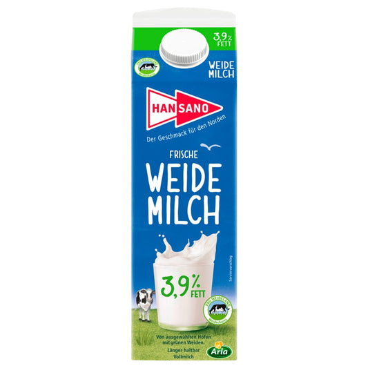 Hansano Frische Weidemilch 3,9% 1l