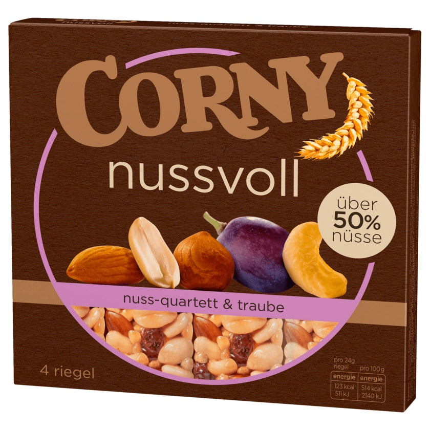 Corny Nussvoll Nuss-Quartett & Traube 96g