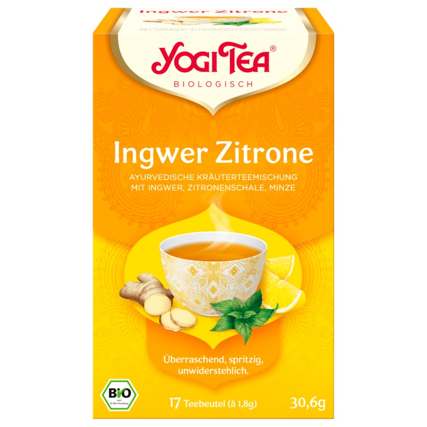 Yogi Tea Bio Tee Ingwer Zitrone 30,6g 17 Beutel