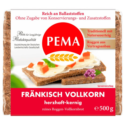 Pema Fränkisch Vollkorn reines Roggen-Vollkornbrot 500g