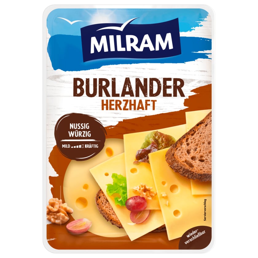 Milram Burlander herzhaft-würzig Scheiben 150g