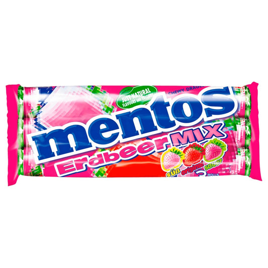 Mentos Erdbeer-Mix 3x37,5g