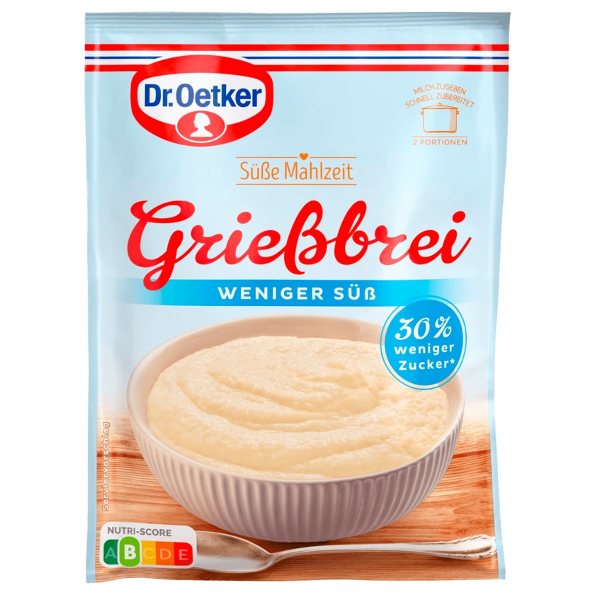 Dr. Oetker Grießbrei weniger süß 76g