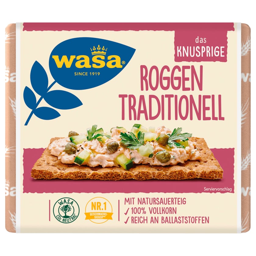 Wasa Knäckebrot Roggen traditionell 235g