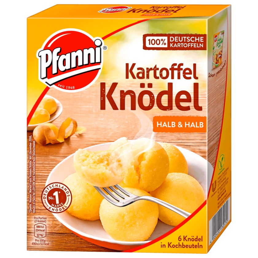 Pfanni Kartoffelknödel der Klassiker "Halb & Halb" 6 Stück