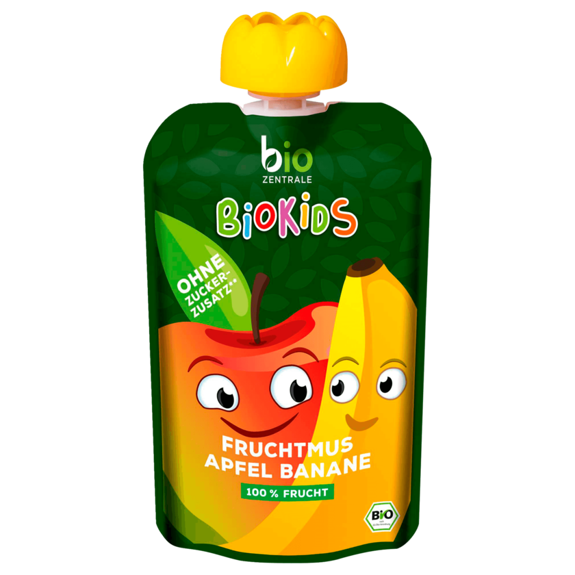 Biozentrale BioKids Bio Fruchtmus Apfel-Banane 90g