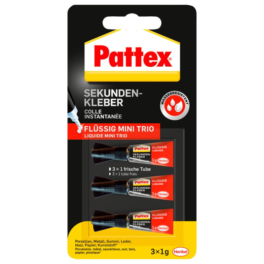 Pattex Sekundenkleber Mini 3 Stück