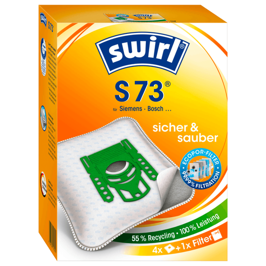 Swirl Staubsaugerbeutel S 73 MicroPor Plus 4 Stück