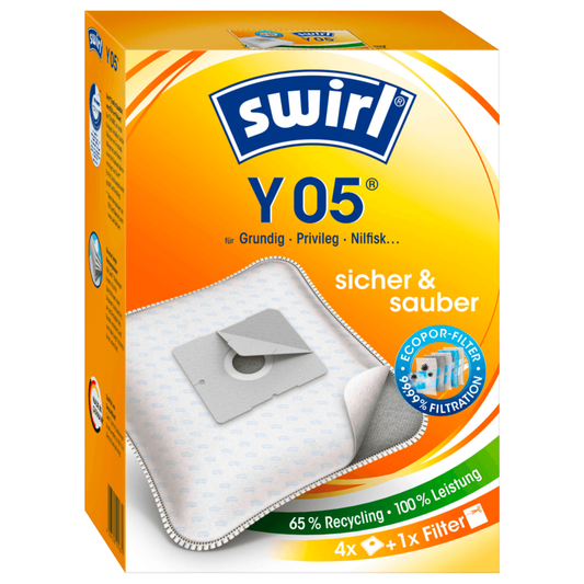 Swirl Staubsaugerbeutel Y 05 MicroPor Plus 4 Stück