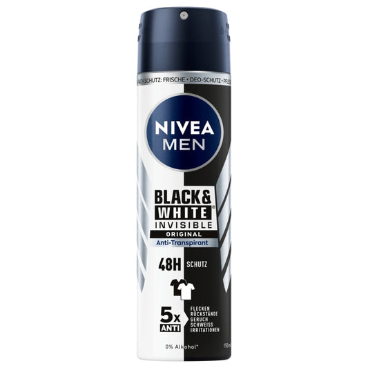 NIVEA Men Deospray Invisible Black and White Antitranspirant...