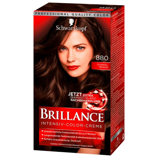 Schwarzkopf Brillance Dunkelbraun Coloration 880