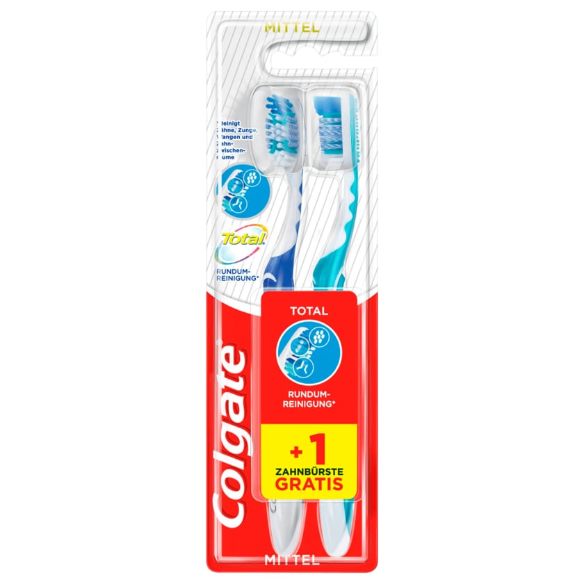 Colgate Total Zahnbürste Rundum-Reinigung Medium 2...