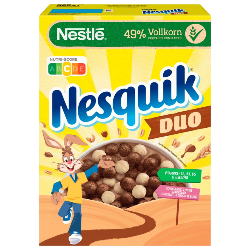 Nestlé Nesquik Duo braune und weiße Schoko Cerealien mit Vollkorn 325g