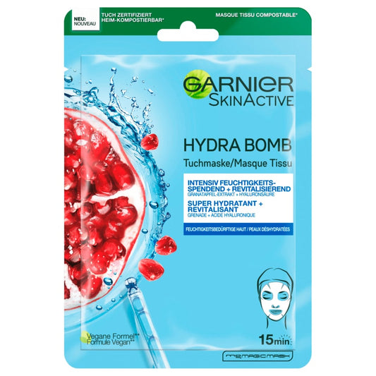 Garnier SkinActive Tuchmaske Hydra Bomb Granatapfel 1 Stück