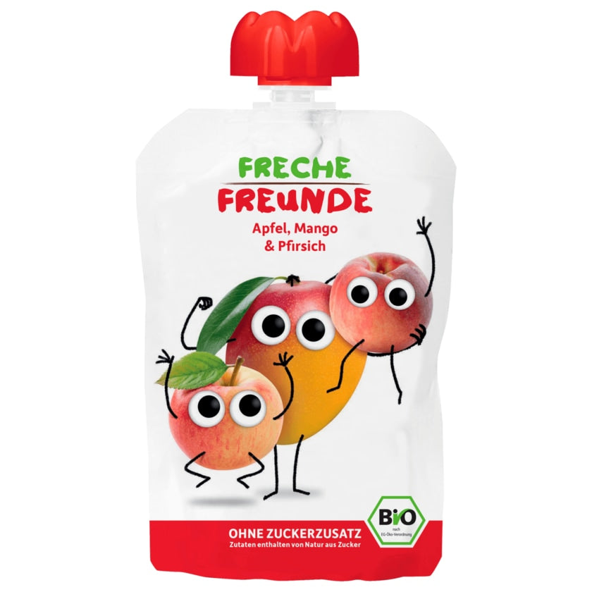 Erdbär Freche Freunde Bio Apfel, Mango & Pfirsich 100g