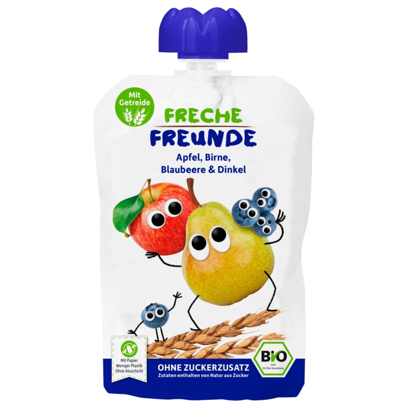 Erdbär Freche Freunde Bio Apfel, Birne & Dinkel 100g