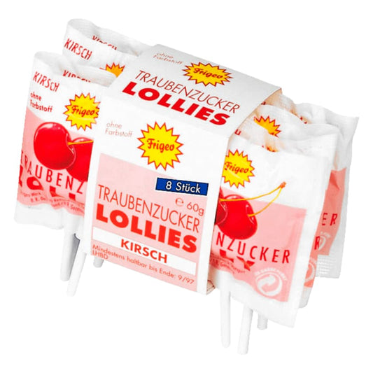 Frigeo Traubenzucker-Lolly Kirsch 8x7,5g