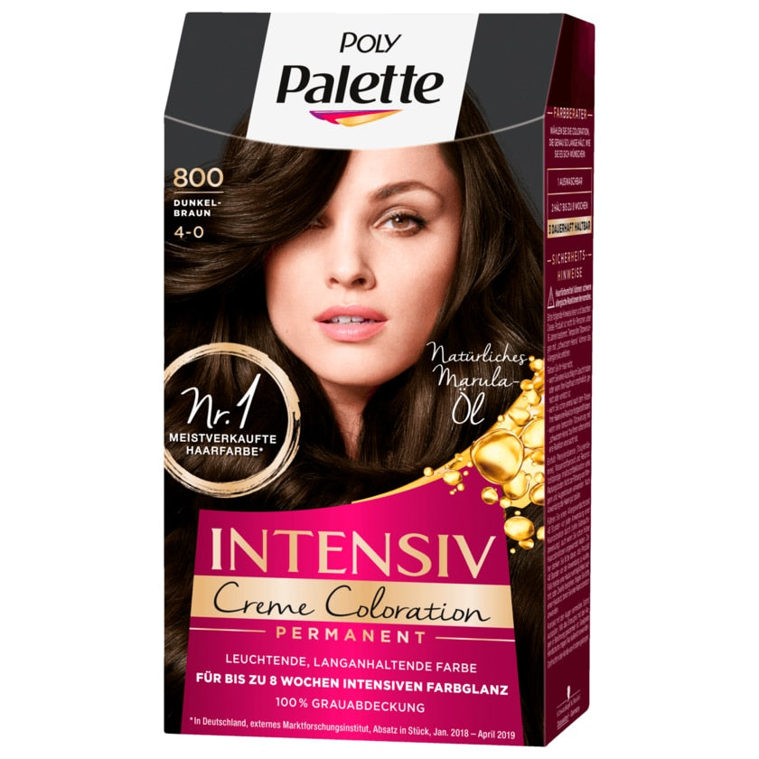 Poly Palette Intensiv-Creme-Coloration 800 Dunkelbraun...