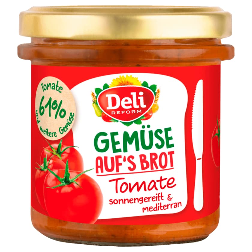 Deli Reform Bio Gemüse auf Brot Tomate 150g