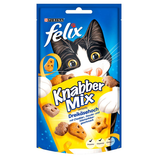 Purina Felix Knabbermix Dreikäsehoch 60g