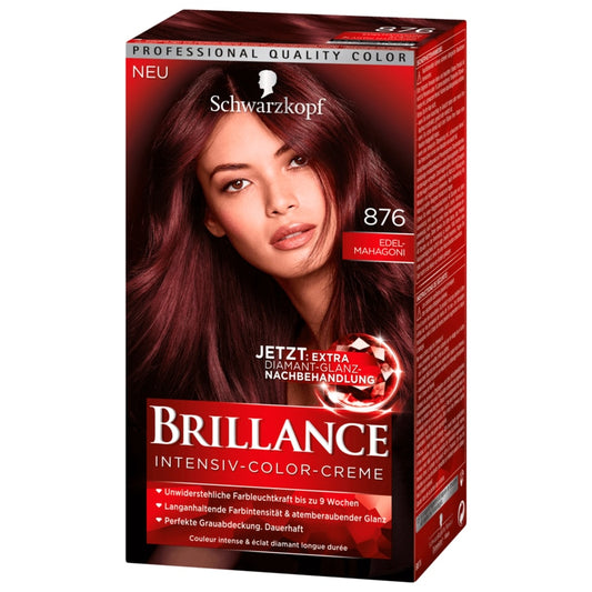 Schwarzkopf Brillance Intensiv-Color-Creme 876 Edel-Mahagoni...