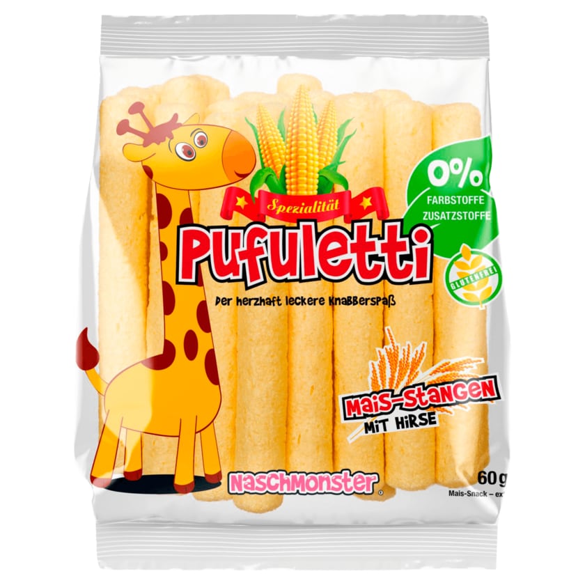 Pufuletti Maisstangen mit Hirse glutenfrei 60 g