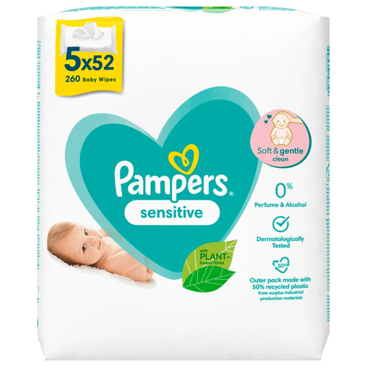 Pampers Sensitive Feuchttücher 5x52 Stück