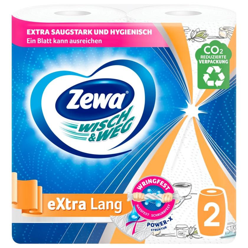 Zewa Wisch & Weg Design extra lang 2x72 Blatt