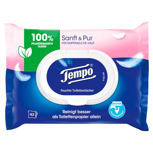 Tempo feuchte Toilettentücher sanft & pur 42 Tücher