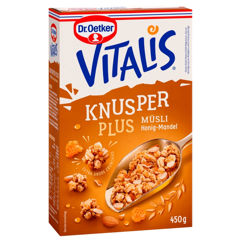 Vitalis Knusper Müsli Plus Honig-Mandel 450g