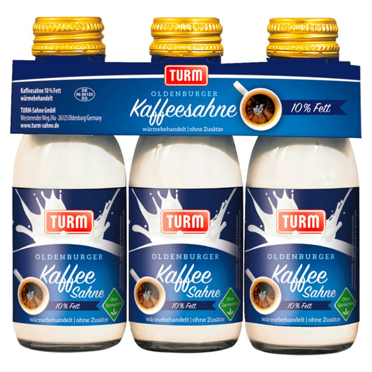 Turm Oldenburger Kaffeesahne 10% Fett 3x100g