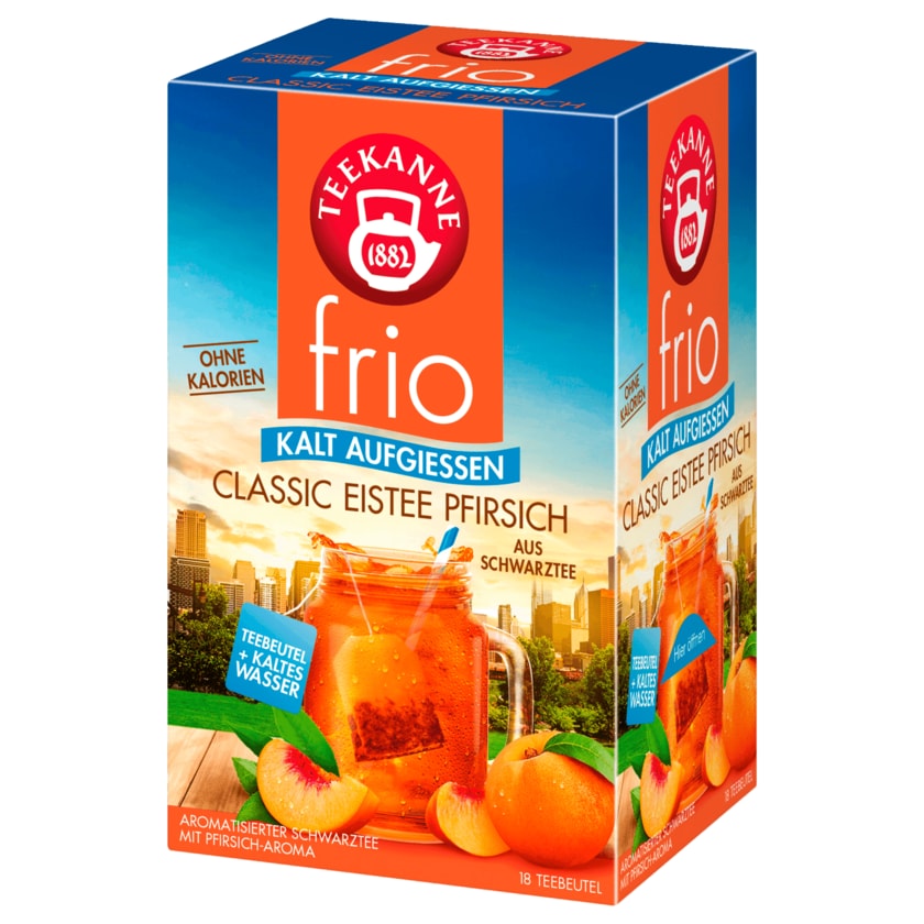 Teekanne frio Classic Eistee Pfirsich 45g, 18 Beutel