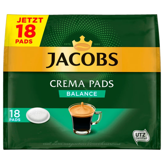 Jacobs Crema Pads Balance 118g, 18 Pads