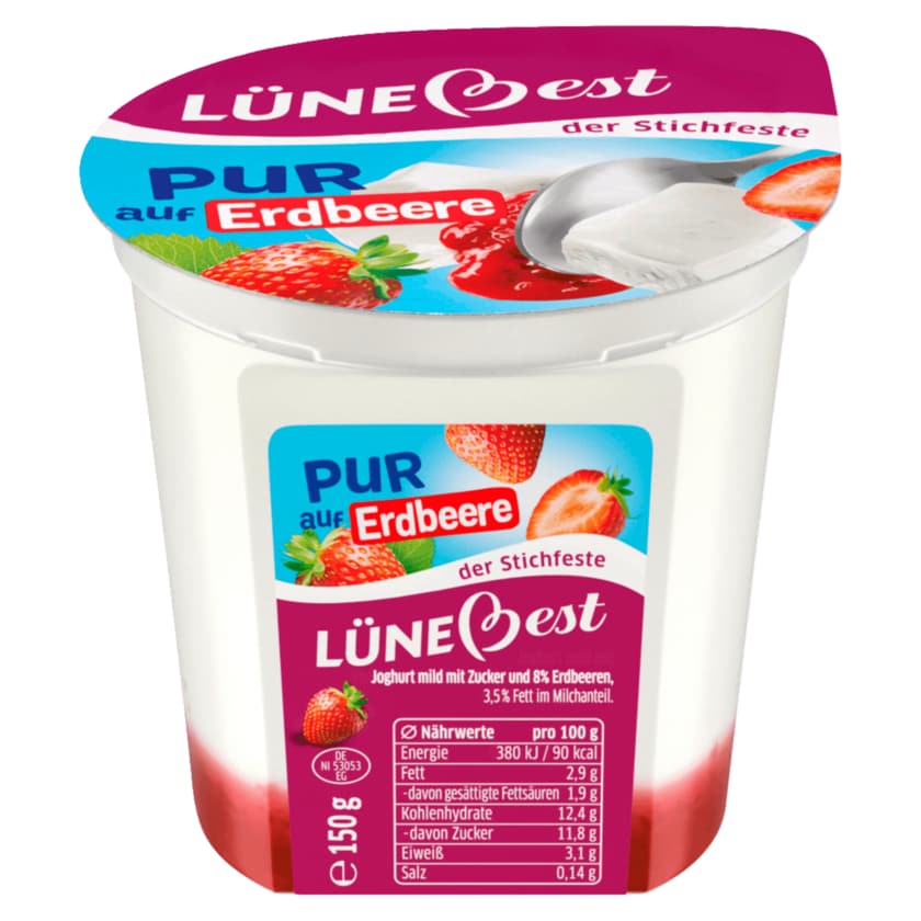 Lünebest Joghurt auf Frucht Erdbeer 150g