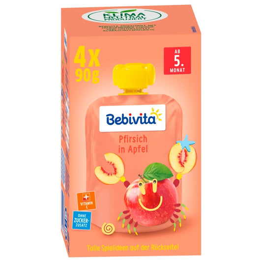 Bebivita Pfirsich in Apfel nach dem 4. Monat 4x90g