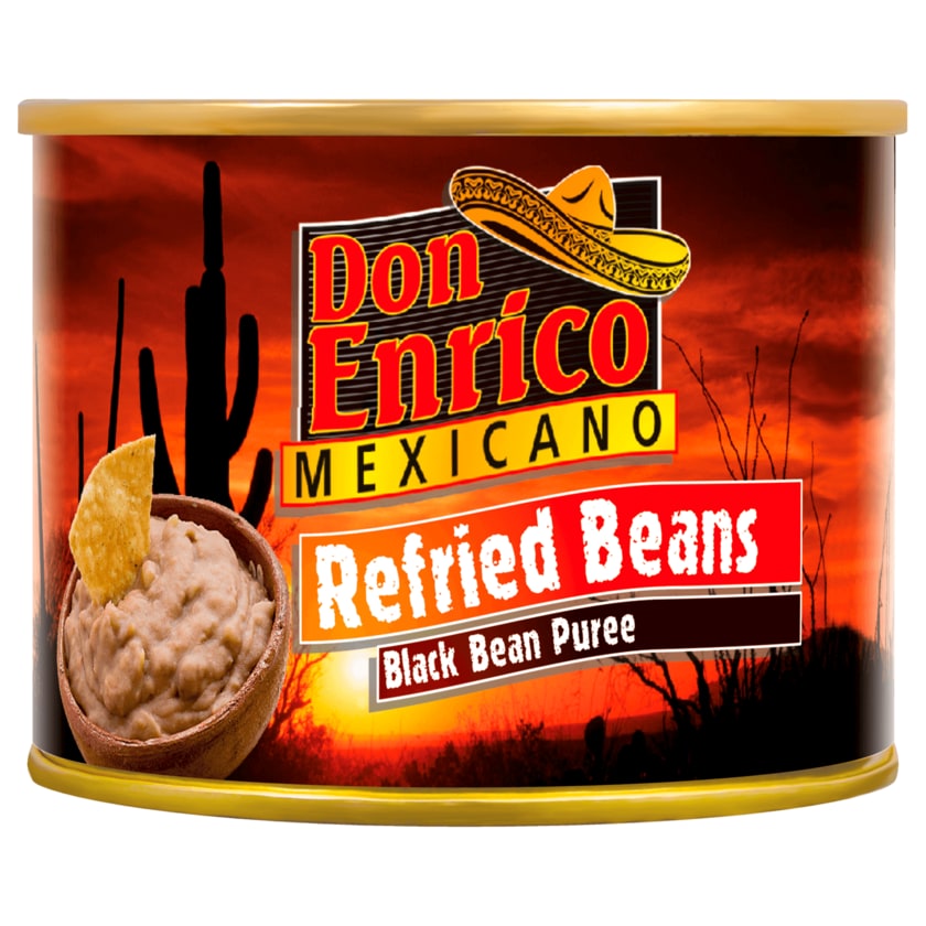 Don Enrico Refried Beans Schwarzes Bohnenmus 200g