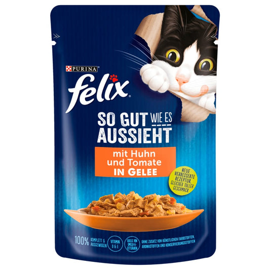 Purina Felix Huhn und Tomate in Gelee 85g