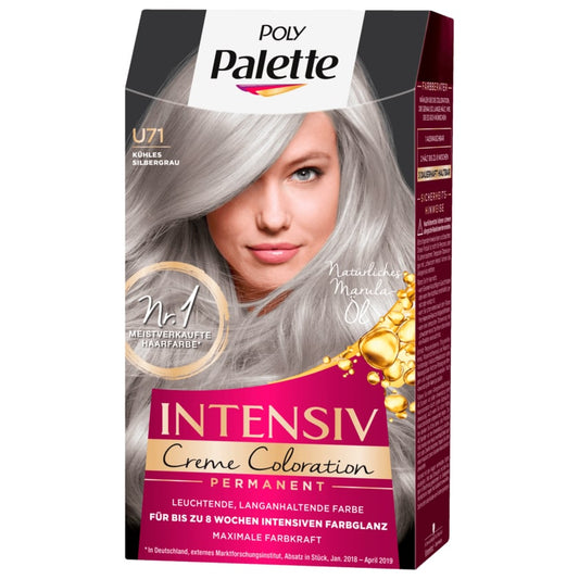 Poly Palette Intensiv-Creme-Coloration U71 Kühles Silbergrau