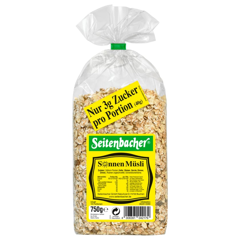 Seitenbacher Sonnen Müsli 750g