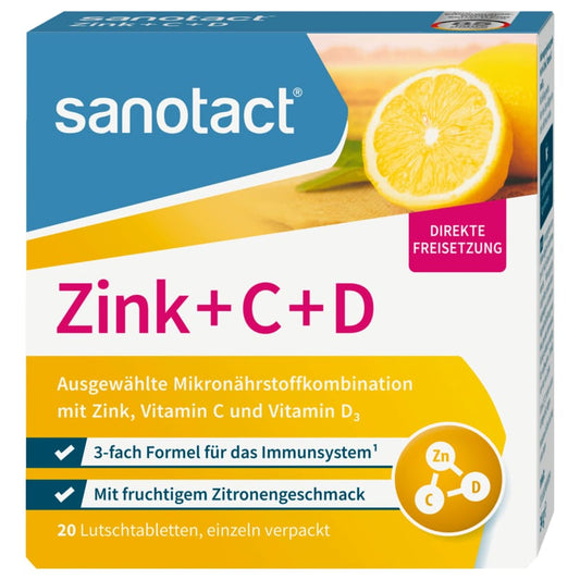 sanotact Zink + C + D Zitronengeschmack 20...