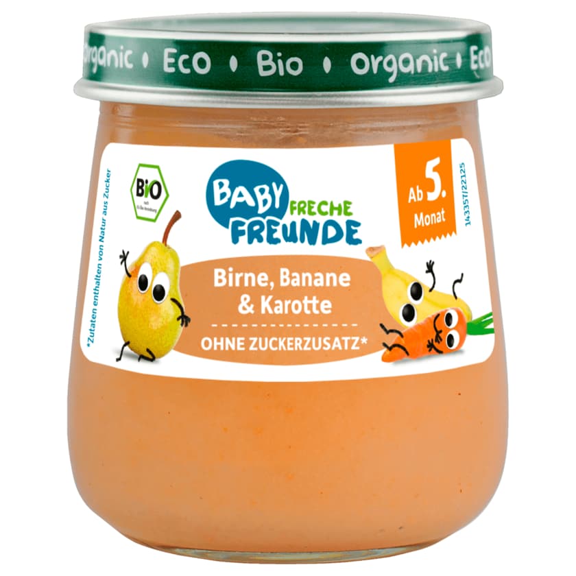 Freche Freunde Baby Bio Birne, Banane & Karotte 120g